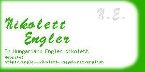 nikolett engler business card